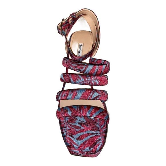 Charles David Judy Platform Wedge Floral Sandals - Picture 2 of 10